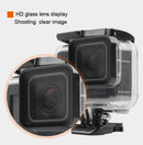 45m Waterproof Housing Protective Case + Touch Screen Back Cover for GoPro NEW HERO /HERO6 /5, with Buckle Basic Mount & Screw & (Purple, Red, Pink) Filters, No Need to Remove Lens (Transparent)