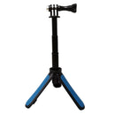 Multi-functional Foldable Tripod Holder Selfie Monopod Stick for GoPro HERO9 Black / HERO8 Black / HERO7 /6 /5 /5 Session /4 Session /4 /3+ /3 /2 /1, Insta360 ONE R, DJI Osmo Action and Other Action Cameras, Length: 12-23cm(Blue)