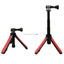 Multi-functional Foldable Tripod Holder Selfie Monopod Stick for GoPro HERO9 Black / HERO8 Black / HERO7 /6 /5 /5 Session /4 Session /4 /3+ /3 /2 /1, Insta360 ONE R, DJI Osmo Action and Other Action Cameras, Length: 12-23cm(Red)
