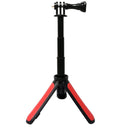 Multi-functional Foldable Tripod Holder Selfie Monopod Stick for GoPro HERO9 Black / HERO8 Black / HERO7 /6 /5 /5 Session /4 Session /4 /3+ /3 /2 /1, Insta360 ONE R, DJI Osmo Action and Other Action Cameras, Length: 12-23cm(Red)