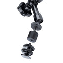 7 inch Adjustable Friction Articulating Magic Arm + Large Claws Clips (Black)