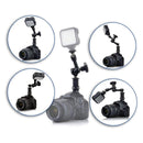 7 inch Adjustable Friction Articulating Magic Arm + Large Claws Clips with Phone Clamp (Black)