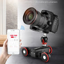 YELANGU L5 Electric Track Slider 3-Wheel Rolling Dolly Car with Ballhead, Load: 3kg (Black)
