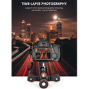 YELANGU L5 Electric Track Slider 3-Wheel Rolling Dolly Car with Ballhead, Load: 3kg (Black)