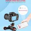 YELANGU L5 Electric Track Slider 3-Wheel Rolling Dolly Car with Ballhead, Load: 3kg (Black)