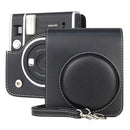 Full Body Camera Retro PU Leather Case Bag with Strap for FUJIFILM instax mini 40 (Black)