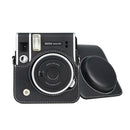 Full Body Camera Retro PU Leather Case Bag with Strap for FUJIFILM instax mini 40 (Black)