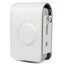 Full Body Camera Retro PU Leather Case Bag with Strap for FUJIFILM instax mini Liplay (White)