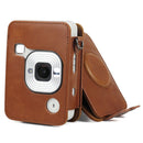 Full Body Camera Retro PU Leather Case Bag with Strap for FUJIFILM instax mini Liplay (Brown)