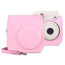 Retro Full Body PU Leather Case Camera Bag with Strap for FUJIFILM instax mini 7+ (Pink)
