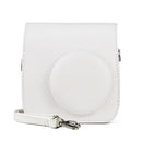 Retro Full Body PU Leather Case Camera Bag with Strap for FUJIFILM instax mini 7+ (White)
