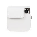 Retro Full Body PU Leather Case Camera Bag with Strap for FUJIFILM instax mini 7+ (White)