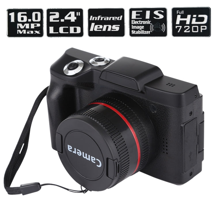1.3 Mega Pixel Interpolation Flip Screen Interchangeable Lens Digital Camera, 2.4 inch LCD, Full HD 720P Recording, Infrared Lens, EIS