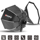 TRIOPO KS2-65 65cm Fast Loading Speedlite Flash Octagon Parabolic Softbox Diffuser (Black)