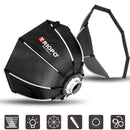 TRIOPO K2-65 65cm Speedlite Flash Octagon Parabolic Softbox Bowens Mount Diffuser (Black)
