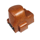 PU Leather Camera Full Body Case Bag with Strap for FUJIFILM X-S10 (15-55mm Lens) (Brown)