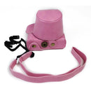 PU Leather Camera Full Body Case Bag with Strap for FUJIFILM X-A7 / X-A20 (15-55mm Lens) (Pink)