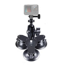 Triangle Suction Cup Mount Holder with Tripod Adapter & Screw & Phone Clamp & Anti-lost Silicone Net for GoPro HERO10 Black / HERO9 Black / HERO8 Black / HERO7 /6 /5, DJI Osmo Action, Insta360 One R and Other Action Cameras, Smartphones(Black)