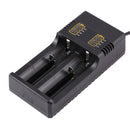 MS-282AX 2-Slot Lithium Battery Charger For 18650 / 26650 / 14500 / 16340 / 18500 Lithium Batteries, US Plug