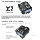 Godox X2T-S E-TTL II Bluetooth Wireless Flash Trigger for Sony (Black)