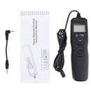 RST-7001 LCD Screen Time Lapse Intervalometer Shutter Release Digital Timer Remote Controller with C6 Cable for CANON 1000D/550D/60D, PENTAX:K20D/K200D/K10D, SAMSUNG GX-20/GX-10 Camera(Black)