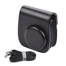 Solid Color Full Body Camera Leather Case Bag with Strap for FUJIFILM Instax mini 11 (Black)