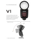 Godox V1S Round Head TTL Flash Speedlite for Sony (Black)