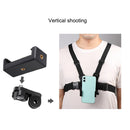 Adjustable Body Mount Belt Chest Strap with Phone Clamp & S-type Adapter & J Hook Mount & Long Screw for GoPro HERO10 Black / HERO9 Black / HERO8 Black / HERO7 /6 /5 /5 Session /4 Session /4 /3+ /3 /2 ... ction and Other Action Cameras, Smartphones(Black)