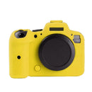 Litchi Texure Soft Silicone Case for Canon EOS R6 (Yellow)