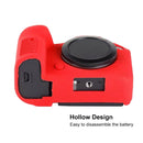 Litchi Texure Soft Silicone Case for Canon EOS R6 (Red)