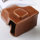 Full Body Camera PU Leather Case Bag with Strap for FUJIFILM X-T3(Brown)