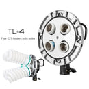 Godox TL-4 4 in 1 E27 Socket Tricolor Bulb Light Lamp Head Mount(AU Plug)