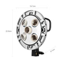 Godox TL-5 5 in 1 E27 Socket Tricolor Bulb Light Lamp Head Mount(UK Plug)