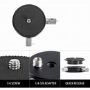 BEXIN QR-02 360 Degree Rotation Quick Release Head Camera Tripod Base Plate (Black)
