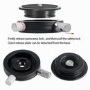 BEXIN QR-02 360 Degree Rotation Quick Release Head Camera Tripod Base Plate (Black)