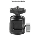BEXIN HK25 Aluminum Alloy Cold Shoe Tripod Adapter Ball Head (Black)