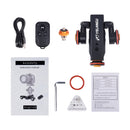 YELANGU L4X Camera Wheel Dolly II Electric Track Slider 3-Wheel Video Pulley Rolling Dolly Car with Remote Control for DSLR / Home DV Cameras, GoPro, Smartphones, Load: 3kg
