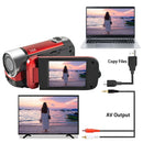 16X Digital Zoom HD 16 Million Pixel Home Travel DV Camera,EU Plug (Red)