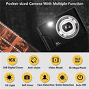 DC311 2.4 inch 36MP 16X Zoom 2.7K Full HD Digital Camera Children Card Camera, US Plug(Black)