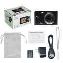 DC311 2.4 inch 36MP 16X Zoom 2.7K Full HD Digital Camera Children Card Camera, US Plug(Black)