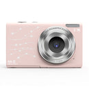 DC402 2.4 inch 44MP 16X Zoom 2.7K Full HD Digital Camera Children Card Camera, UK Plug (Pink)