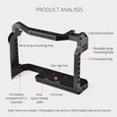 YELANGU C22 YLG0334B Video Camera Cage Stabilizer with Handle for Canon EOS R5/R6 (Black)
