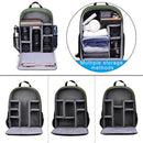 CADeN SLR Camera Shoulder Digital Camera Bag Outdoor Nylon Photography Backpack, Large Size (Army Green)