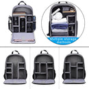 CADeN SLR Camera Shoulder Digital Camera Bag Outdoor Nylon Photography Backpack, Large Size (Grey)