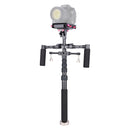 YELANGU S300 4 in 1 Multifunctional Rig + Dual Handheld Shoulder Rig + Monopod + Stabilizer for Cameras / SLR Cameras, Height Range: 63cm-170cm(Black)