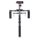 YELANGU S300 4 in 1 Multifunctional Rig + Dual Handheld Shoulder Rig + Monopod + Stabilizer for Cameras / SLR Cameras, Height Range: 63cm-170cm(Black)