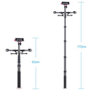 YELANGU S300 4 in 1 Multifunctional Rig + Dual Handheld Shoulder Rig + Monopod + Stabilizer for Cameras / SLR Cameras, Height Range: 63cm-170cm(Black)
