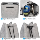 CADeN SLR Camera Lens Drawstring Inner Bag Waterproof Shockproof Case, Size: 14 x 10 x 30cm(Black Grey)
