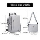 CADeN L5 III Multi-function Digital Camera Dual Shoulders Bag Backpack (Grey)