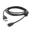 5 PCS 1.5m Mini 8 Pin USB to USB 2.0 Data Charging Cable for Nikon D5100 / D610(Black)